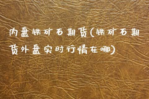 内盘铁矿石期货(铁矿石期货外盘实时行情在哪)_https://www.qianjuhuagong.com_期货百科_第1张