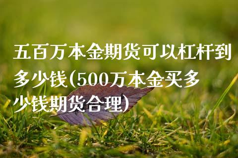 五百万本金期货可以杠杆到多少钱(500万本金买多少钱期货合理)_https://www.qianjuhuagong.com_期货行情_第1张