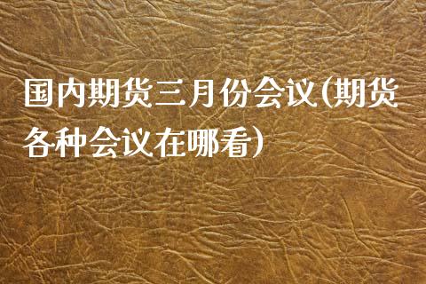 国内期货三月份会议(期货各种会议在哪看)_https://www.qianjuhuagong.com_期货平台_第1张