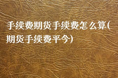 手续费期货手续费怎么算(期货手续费平今)_https://www.qianjuhuagong.com_期货开户_第1张