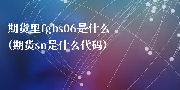 期货里fgbs06是什么(期货sn是什么代码)_https://www.qianjuhuagong.com_期货直播_第1张