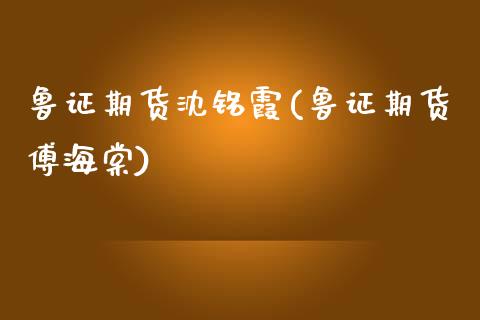 鲁证期货沈铭霞(鲁证期货傅海棠)_https://www.qianjuhuagong.com_期货百科_第1张