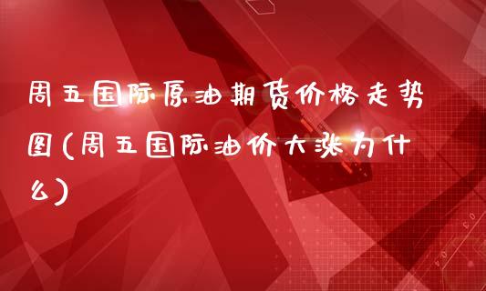 周五国际原油期货价格走势图(周五国际油价大涨为什么)_https://www.qianjuhuagong.com_期货直播_第1张