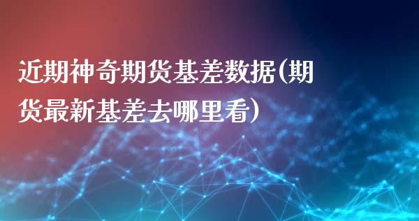 近期神奇期货基差数据(期货最新基差去哪里看)_https://www.qianjuhuagong.com_期货行情_第1张