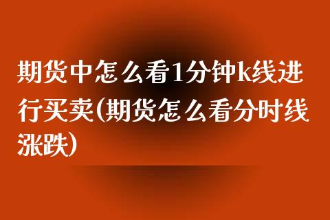 期货中怎么看1分钟k线进行买卖(期货怎么看分时线涨跌)_https://www.qianjuhuagong.com_期货百科_第1张