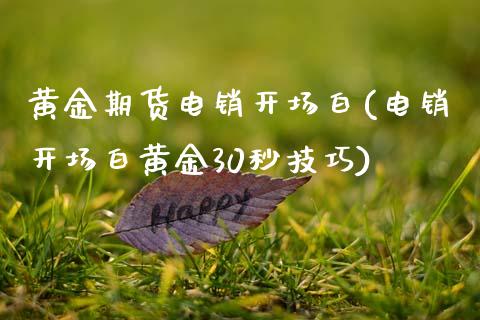 黄金期货电销开场白(电销开场白黄金30秒技巧)_https://www.qianjuhuagong.com_期货平台_第1张