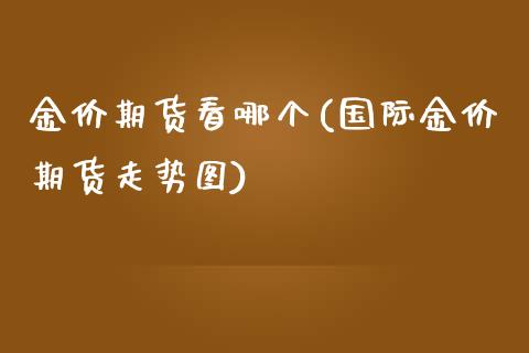 金价期货看哪个(国际金价期货走势图)_https://www.qianjuhuagong.com_期货直播_第1张