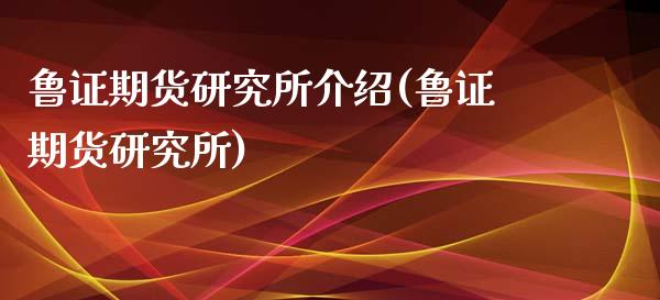 鲁证期货研究所介绍(鲁证期货研究所)_https://www.qianjuhuagong.com_期货平台_第1张