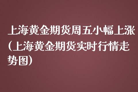 上海黄金期货周五小幅上涨(上海黄金期货实时行情走势图)_https://www.qianjuhuagong.com_期货百科_第1张