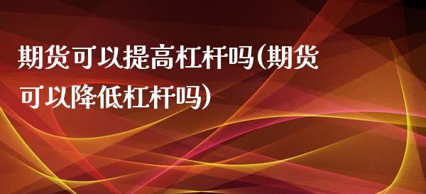 期货可以提高杠杆吗(期货可以降低杠杆吗)_https://www.qianjuhuagong.com_期货百科_第1张