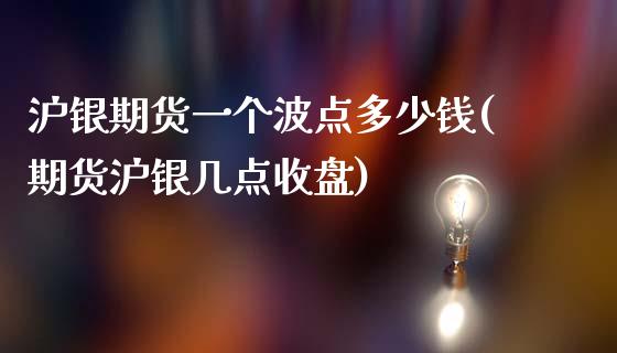 沪银期货一个波点多少钱(期货沪银几点收盘)_https://www.qianjuhuagong.com_期货百科_第1张