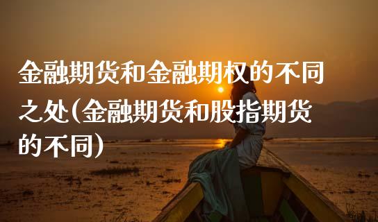 金融期货和金融期权的不同之处(金融期货和股指期货的不同)_https://www.qianjuhuagong.com_期货百科_第1张