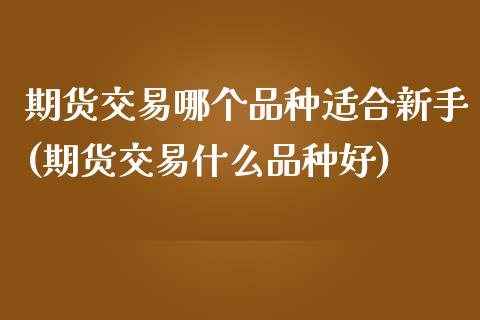 期货交易哪个品种适合新手(期货交易什么品种好)_https://www.qianjuhuagong.com_期货开户_第1张