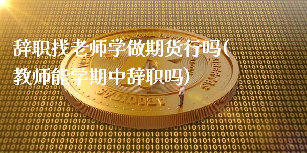 辞职找老师学做期货行吗(教师能学期中辞职吗)_https://www.qianjuhuagong.com_期货平台_第1张