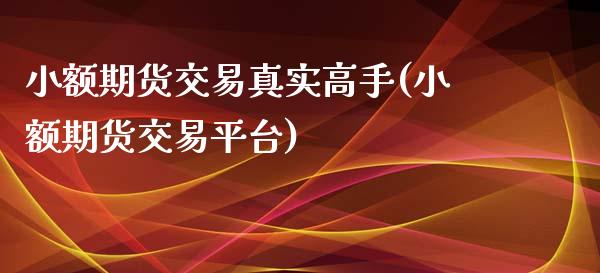 小额期货交易真实高手(小额期货交易平台)_https://www.qianjuhuagong.com_期货百科_第1张