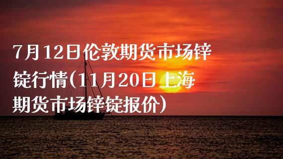 7月12日伦敦期货市场锌锭行情(11月20日上海期货市场锌锭报价)_https://www.qianjuhuagong.com_期货百科_第1张