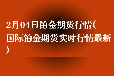 2月04日铂金期货行情(国际铂金期货实时行情最新)_https://www.qianjuhuagong.com_期货开户_第1张