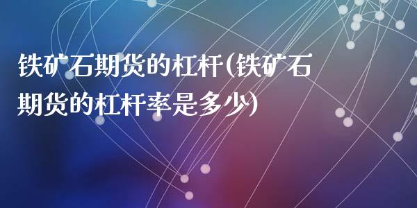 铁矿石期货的杠杆(铁矿石期货的杠杆率是多少)_https://www.qianjuhuagong.com_期货平台_第1张