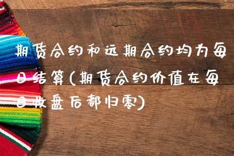 期货合约和远期合约均为每日结算(期货合约价值在每日收盘后都归零)_https://www.qianjuhuagong.com_期货直播_第1张