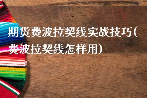 期货费波拉契线实战技巧(费波拉契线怎样用)_https://www.qianjuhuagong.com_期货行情_第1张