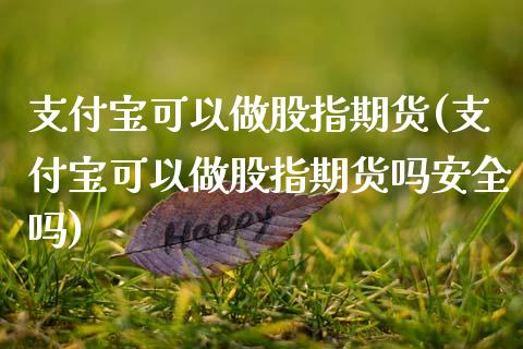 支付宝可以做股指期货(支付宝可以做股指期货吗安全吗)_https://www.qianjuhuagong.com_期货直播_第1张