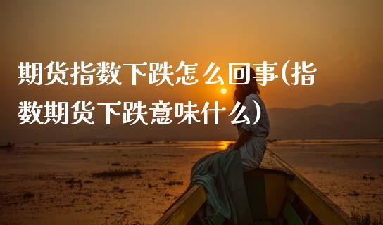 期货指数下跌怎么回事(指数期货下跌意味什么)_https://www.qianjuhuagong.com_期货直播_第1张