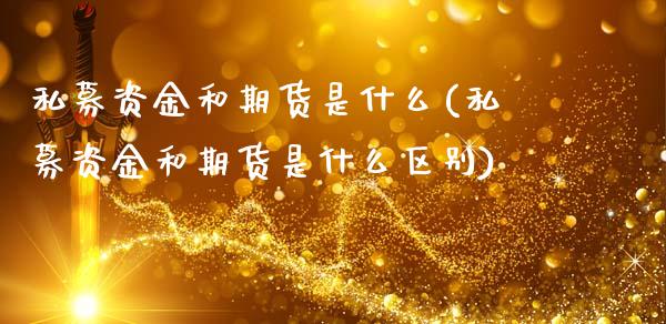 私募资金和期货是什么(私募资金和期货是什么区别)_https://www.qianjuhuagong.com_期货行情_第1张