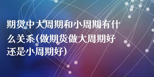 期货中大周期和小周期有什么关系(做期货做大周期好还是小周期好)_https://www.qianjuhuagong.com_期货平台_第1张