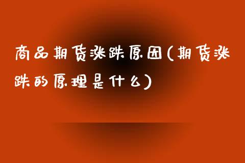 商品期货涨跌原因(期货涨跌的原理是什么)_https://www.qianjuhuagong.com_期货行情_第1张