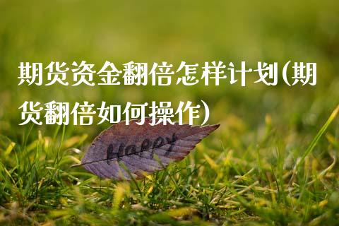 期货资金翻倍怎样计划(期货翻倍如何操作)_https://www.qianjuhuagong.com_期货行情_第1张