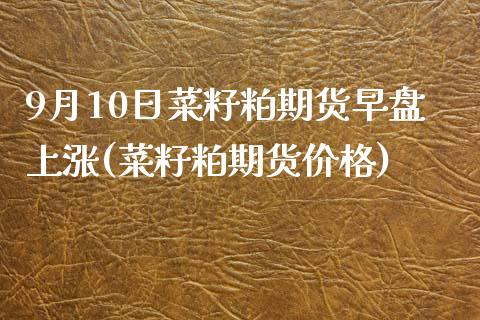 9月10日菜籽粕期货早盘上涨(菜籽粕期货价格)_https://www.qianjuhuagong.com_期货平台_第1张