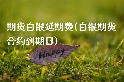 期货白银延期费(白银期货合约到期日)_https://www.qianjuhuagong.com_期货行情_第1张