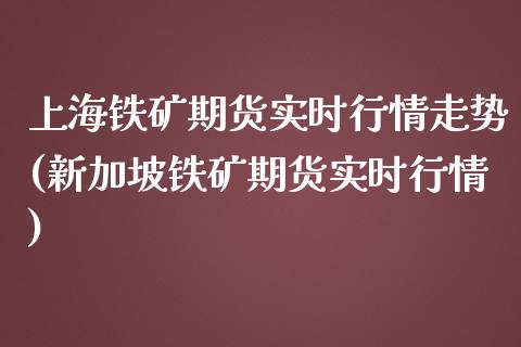 上海铁矿期货实时行情走势(新加坡铁矿期货实时行情)_https://www.qianjuhuagong.com_期货开户_第1张