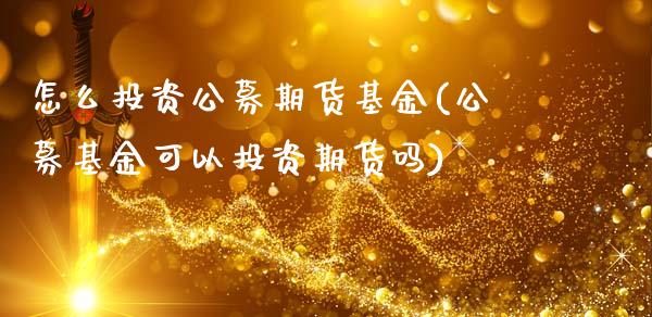 怎么投资公募期货基金(公募基金可以投资期货吗)_https://www.qianjuhuagong.com_期货平台_第1张