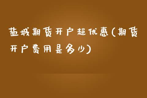 盐城期货开户超优惠(期货开户费用是多少)_https://www.qianjuhuagong.com_期货直播_第1张