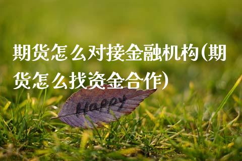 期货怎么对接金融机构(期货怎么找资金合作)_https://www.qianjuhuagong.com_期货平台_第1张