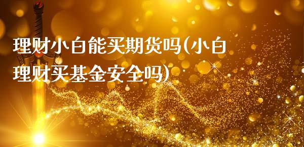 理财小白能买期货吗(小白理财买基金安全吗)_https://www.qianjuhuagong.com_期货平台_第1张