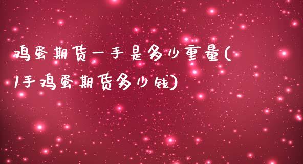 鸡蛋期货一手是多少重量(1手鸡蛋期货多少钱)_https://www.qianjuhuagong.com_期货平台_第1张