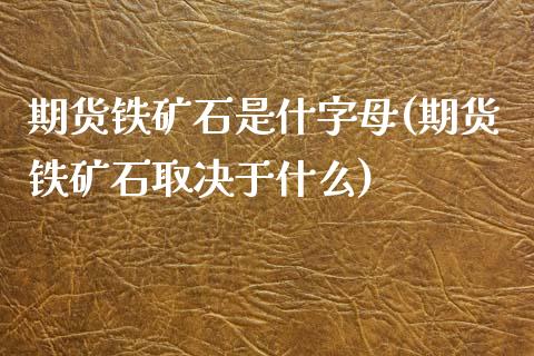 期货铁矿石是什字母(期货铁矿石取决于什么)_https://www.qianjuhuagong.com_期货百科_第1张