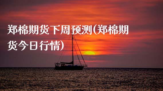 郑棉期货下周预测(郑棉期货今日行情)_https://www.qianjuhuagong.com_期货百科_第1张