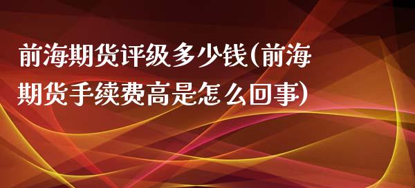 前海期货评级多少钱(前海期货手续费高是怎么回事)_https://www.qianjuhuagong.com_期货百科_第1张