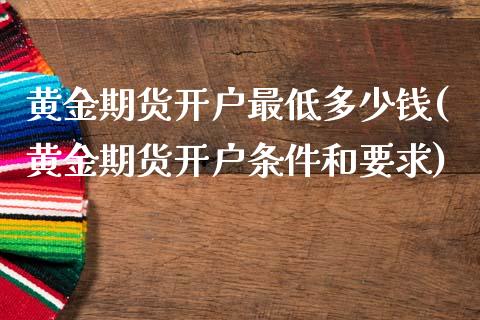 黄金期货开户最低多少钱(黄金期货开户条件和要求)_https://www.qianjuhuagong.com_期货百科_第1张