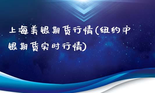 上海美银期货行情(纽约沪银期货实时行情)_https://www.qianjuhuagong.com_期货直播_第1张