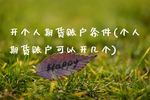 开个人期货账户条件(个人期货账户可以开几个)_https://www.qianjuhuagong.com_期货平台_第1张