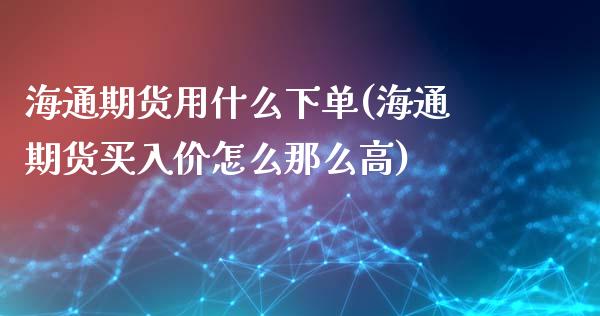 海通期货用什么下单(海通期货买入价怎么那么高)_https://www.qianjuhuagong.com_期货百科_第1张