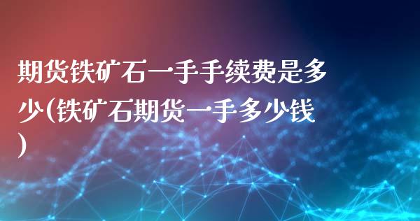 期货铁矿石一手手续费是多少(铁矿石期货一手多少钱)_https://www.qianjuhuagong.com_期货行情_第1张