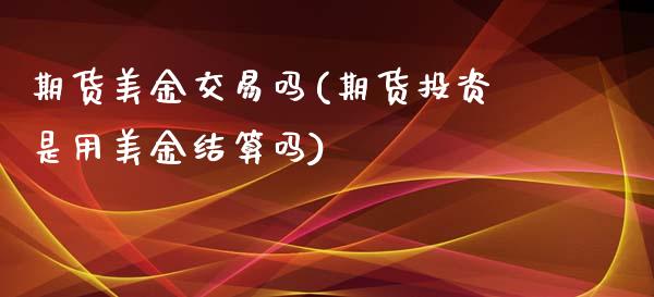 期货美金交易吗(期货投资是用美金结算吗)_https://www.qianjuhuagong.com_期货平台_第1张