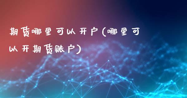 期货哪里可以开户(哪里可以开期货账户)_https://www.qianjuhuagong.com_期货开户_第1张