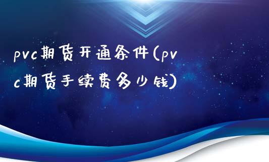 pvc期货开通条件(pvc期货手续费多少钱)_https://www.qianjuhuagong.com_期货行情_第1张