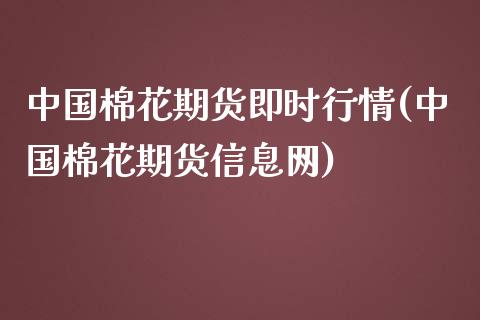 中国棉花期货即时行情(中国棉花期货信息网)_https://www.qianjuhuagong.com_期货直播_第1张